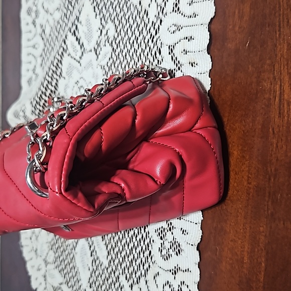 BADGLEY MISCHKA, Red vegan leather,guc - Picture 4 of 7